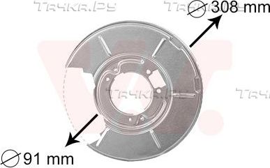Кожух (щиток) тормозного диска Van Wezel задний правый для BMW Z4 I (E85/E86) 2002-2009. Артикул 0646374