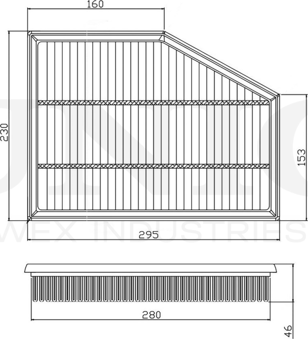 Фильтр воздушный (Unio). Артикул FLT-10173