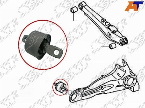Сайлейнтблок заднего продольного рычага MISUBISHI (SAT). Артикул ST4120A125