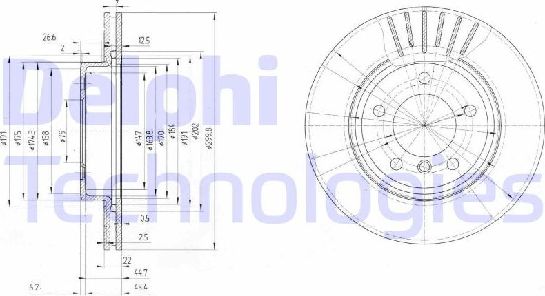 Тормозной диск Delphi. Артикул BG3527
