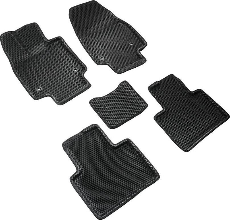 Коврики Seintex 3D EVA ромб для салона Lexus RX 350 V 2022-2026 ЧЕРНЫЕ. Артикул 317179