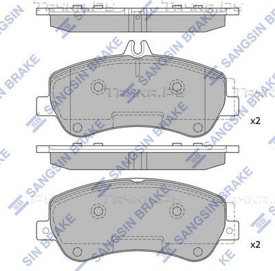 Тормозные колодки Sangsin Hi-Q. Артикул SP2330