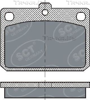 Тормозные колодки SCT-Germany передние для Hyundai Pony I 1974-1985. Артикул SP 159 PR