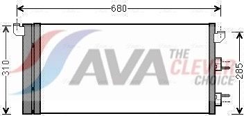 Радиатор кондиционера (конденсатор) AVA (алюминий). Артикул FTA5293D