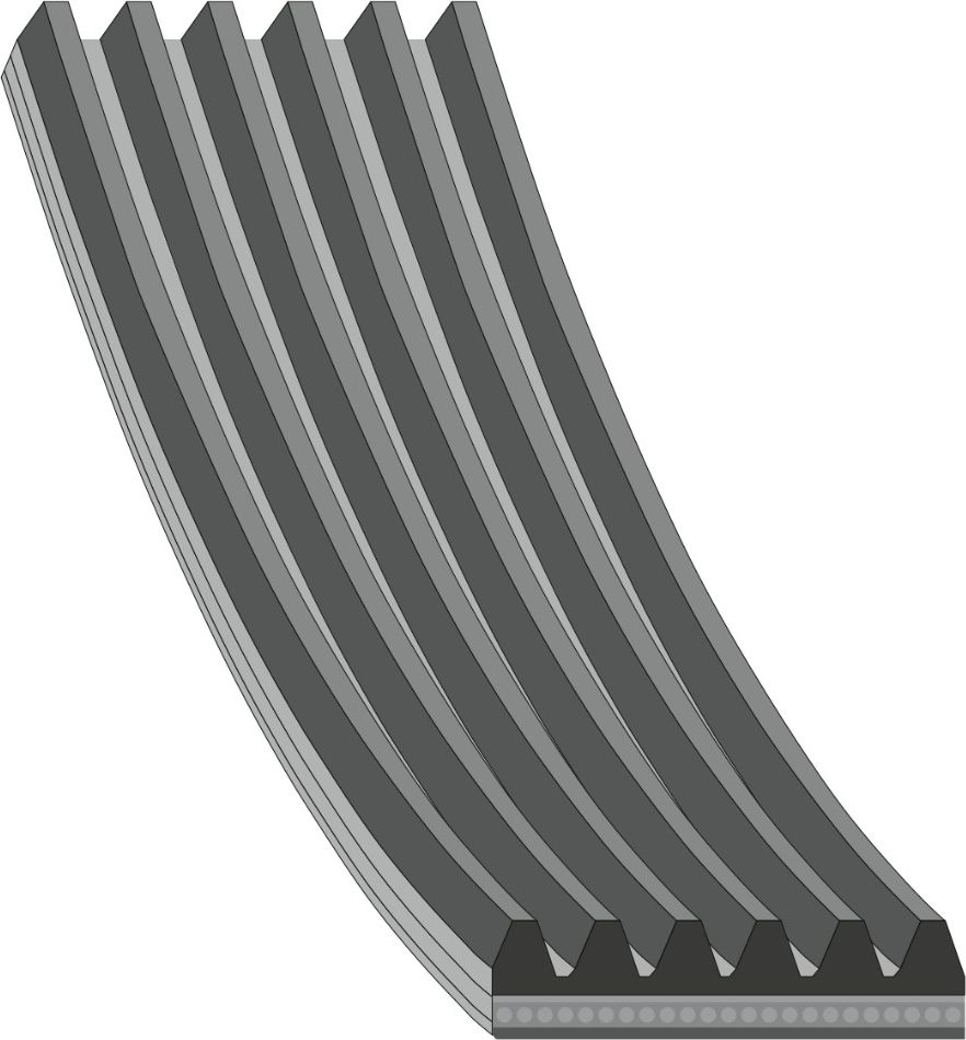 Приводной ремень поликлиновой Febi Bilstein (EPDM (Этилен-пропиленовый каучук)). Артикул 28924