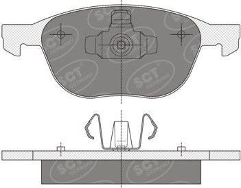 Тормозные колодки SCT-Germany передние для Volvo C30 I 2006-2012. Артикул SP358