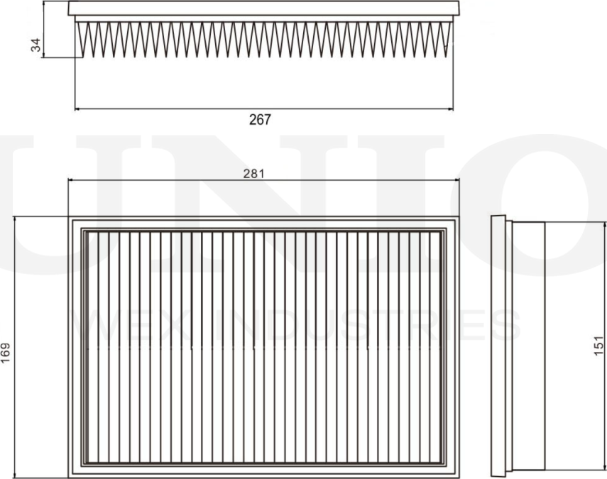 Фильтр воздушный (Unio). Артикул FLT-10196