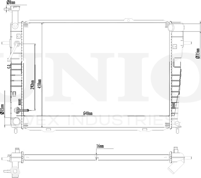 Радиатор двигателя (Unio). Артикул RAD-10008