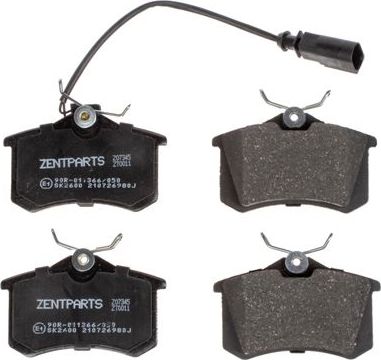 Тормозные колодки Zentparts. Артикул Z07345