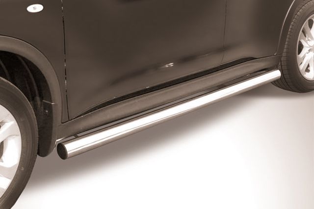 Пороги Slitkoff труба d76 для Nissan Juke 4WD 2010-2019. Артикул NJ4WD-006