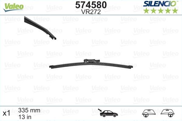 Щетка стеклоочистителя (дворник) Valeo Silencio. Артикул 574580