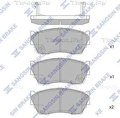 Тормозные колодки Sangsin Hi-Q HI-Q Severe Duty. Артикул SP1489(SD)