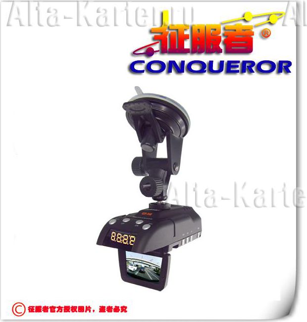 Антирадар Conqueror (радар-детектор) + видеорегистратор c GPS (Full HD 1280х720P) в одном устройстве. Артикул GR-H8+