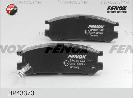 Тормозные колодки Fenox задние для Subaru Impreza II 2006-2007. Артикул BP43373