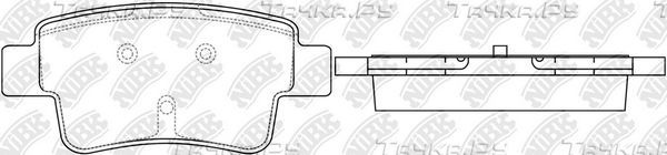 Тормозные колодки NiBK задние для Opel Corsa D 2006-2014. Артикул PN0481
