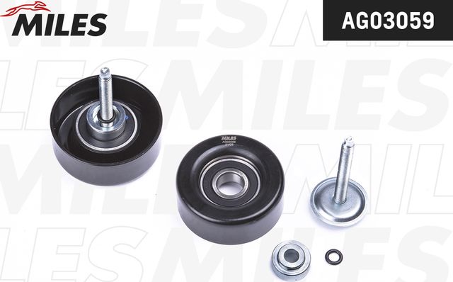 Направляющий (ведущий) ролик приводного поликлинового ремня Miles. Артикул AG03059