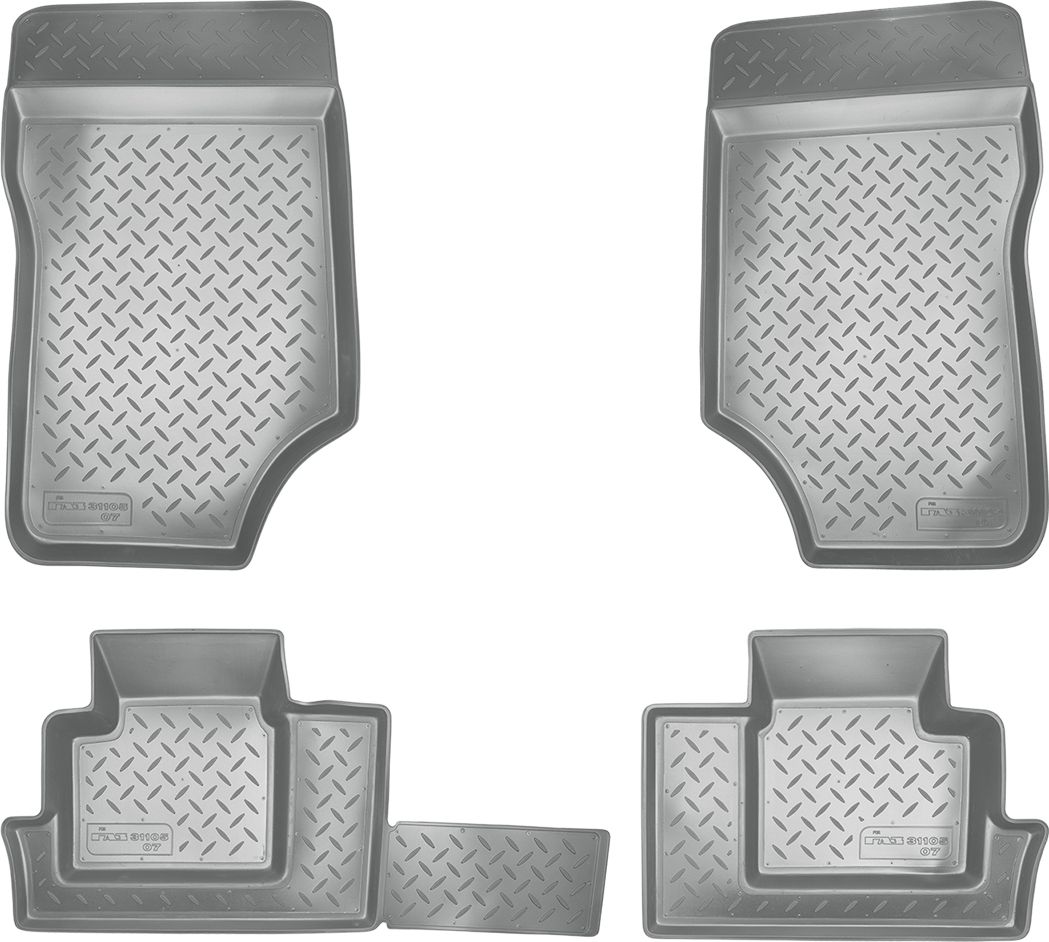 Коврики Норпласт для салона ГАЗ 31105 2007-2010 СЕРЫЕ. Артикул NPL-Po-23-05-G