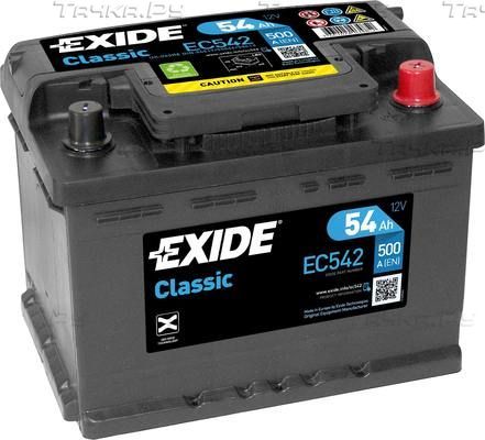 Аккумулятор Exide Classic * для BMW 5 II (E28) 1981-1987. Артикул EC542