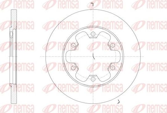 Тормозной диск Remsa. Артикул 61569.00