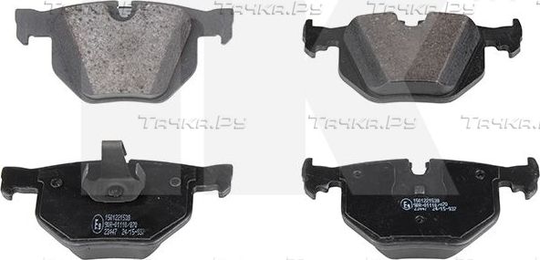 Тормозные колодки NK задние для BMW X6 I (E71) 2008-2014. Артикул 221538