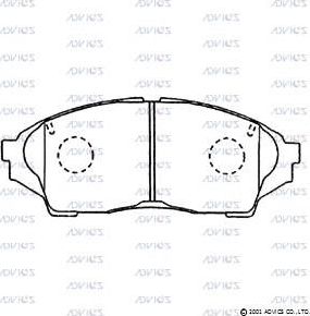 Тормозные колодки Advics. Артикул SN102
