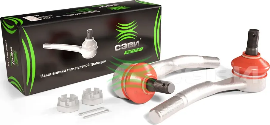 Наконечники тяги рулевой трапеции наружные (левый, правый) с крепежом СЭВИ-ЭКСТРИМ ВАЗ 2108-21099, 2113-2115 SEVI 7056 Sevi. Артикул 7056