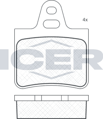 Тормозные колодки Icer. Артикул 180292