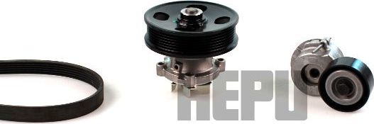 Water Pump + V-Ribbed Belt Kit Hepu. Артикул PK03230