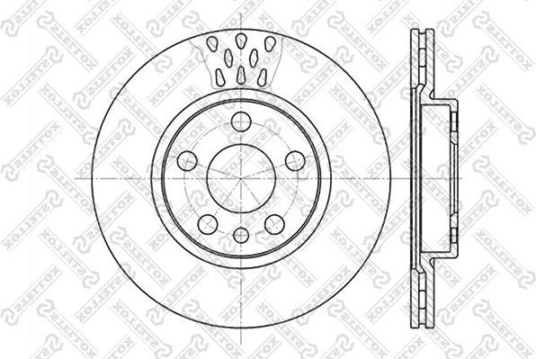 Тормозной диск Stellox передний для Fiat Ulysse I 1994-2002. Артикул 6020-1923V-SX