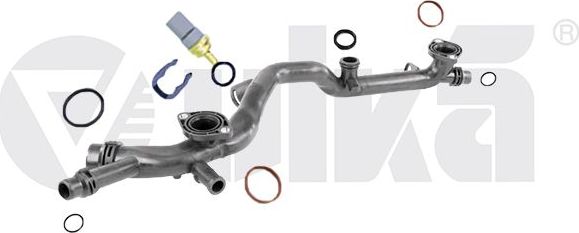 Патрубок радиатора (системы охлаждения) Vika (полимерный материал). Артикул 11211892801