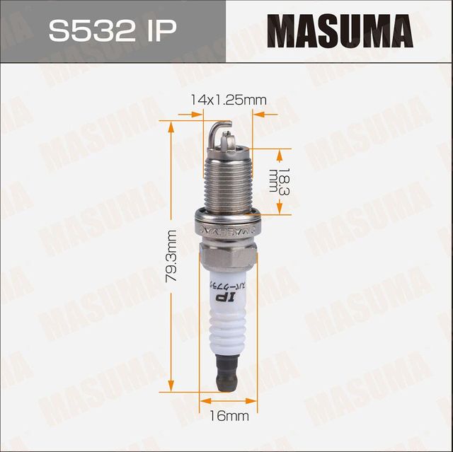 Свеча зажигания Masuma для Toyota Caldina III 2002-2007. Артикул S532IP