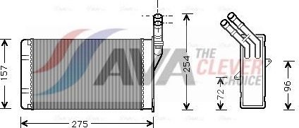 Радиатор отопителя (печки) AVA. Артикул CN6150