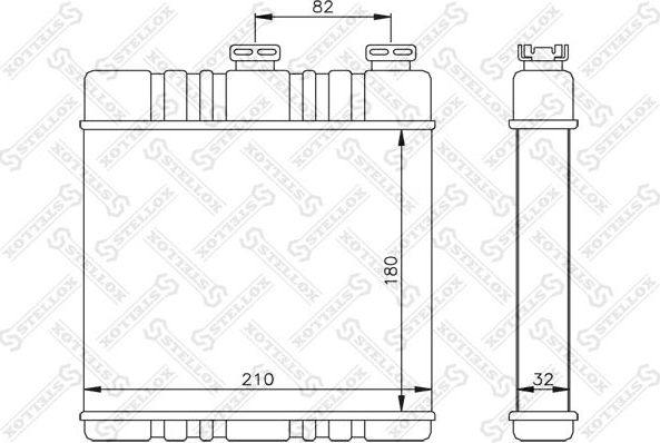 Радиатор отопителя (печки) Stellox. Артикул 10-35071-SX