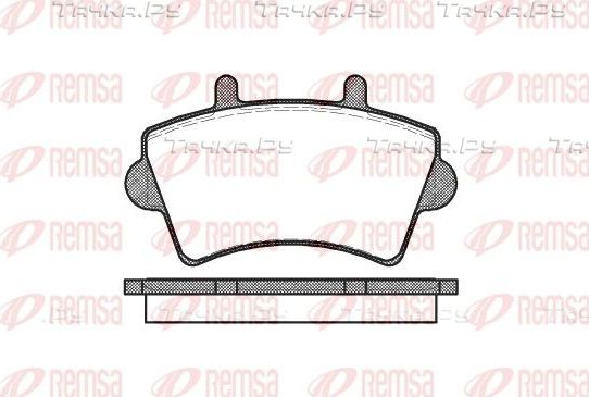 Тормозные колодки Remsa передние для Opel Movano II 1998-2010. Артикул 0819.00