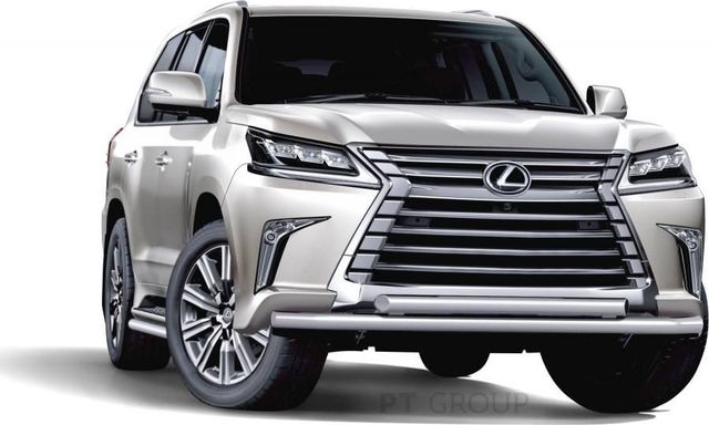 Защита PT Group переднего бампера двойная d63/63 (НПС) для Lexus LX 450D 2015-2021. Артикул 18010101