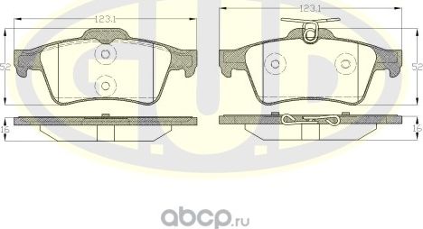 Тормозные колодки G.U.D.. Артикул GBP084220