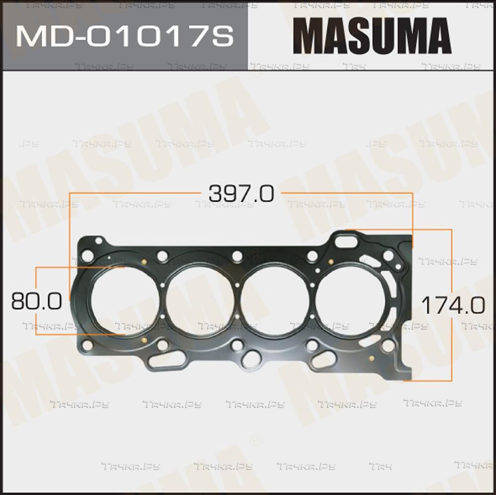 Прокладка ГБЦ Masuma для Toyota Corolla E120, E130 2001-2008. Артикул MD-01017S