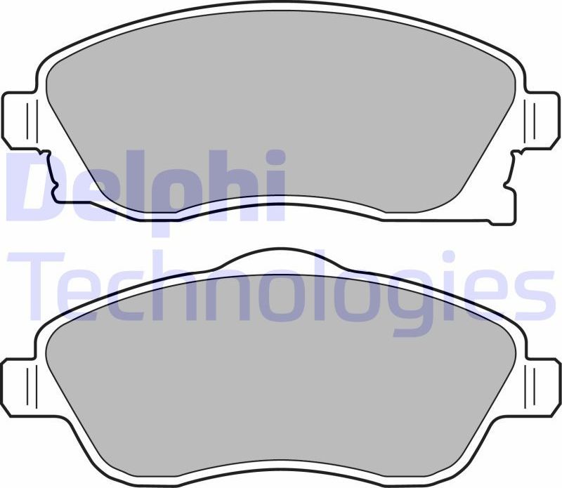 Тормозные колодки Delphi (Low-Metallic). Артикул LP1676