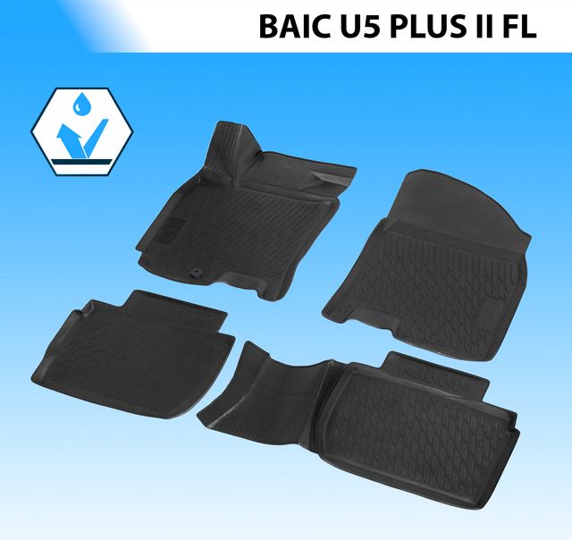 Коврики Rival для салона BAIC U5 Plus II FL 2023-2026. Артикул 10401001