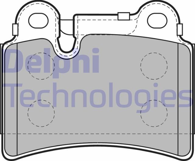 Тормозные колодки Delphi (Low-Metallic). Артикул LP2061