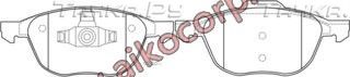 Колодки MAZDA 3, FORD Focus/C-MAX (2003-2010) передние (Aiko). Артикул PF0365