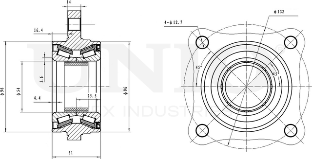 Ступица колеса с интегрированным подшипником (Unio). Артикул HUB-20187
