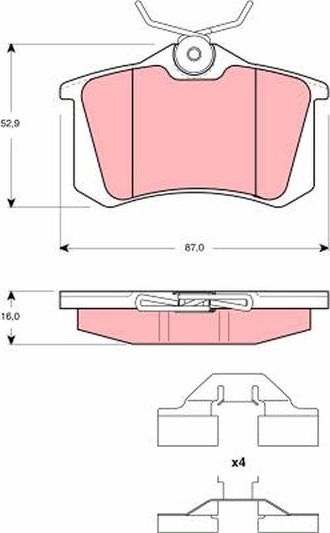 Тормозные колодки TRW. Артикул GDB1360