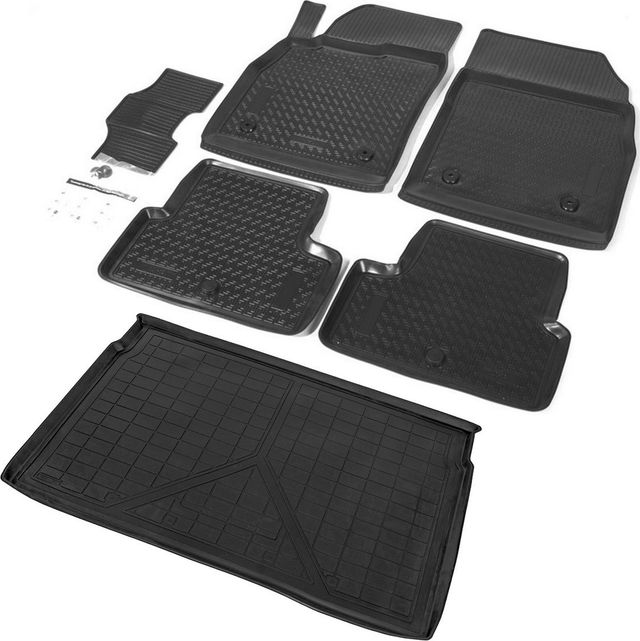 Комплект ковриков Rival для салона и багажника Opel Astra J рестайлинг GTC 3-дв. 2012-2017. Артикул K14202008-6