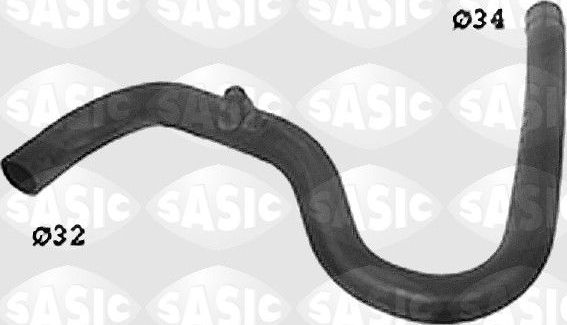 Патрубок радиатора (системы охлаждения) Sasic правый верхний для Renault 21 1986-1994. Артикул SWH4251