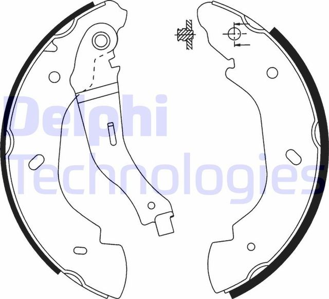 Тормозные колодки Delphi задние для Ford Transit VI 2000-2006. Артикул LS1915