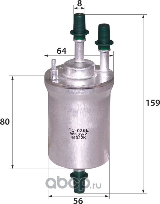 FC-036E WK69/2 (ФИЛЬТР ТОПЛИВНЫЙ) (RB-Exide). Артикул FC036E