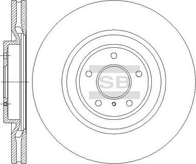Тормозной диск Sangsin Hi-Q передний для Infiniti FX II (S51) 2008-2013. Артикул SD4228
