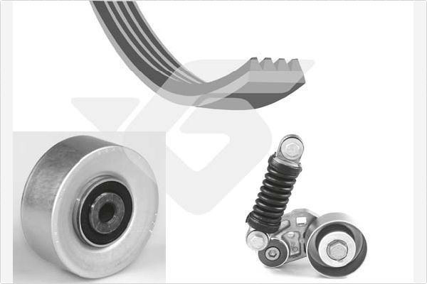 Приводной ремень поликлиновой с роликами (комплект) Hutchinson. Артикул KHV 40