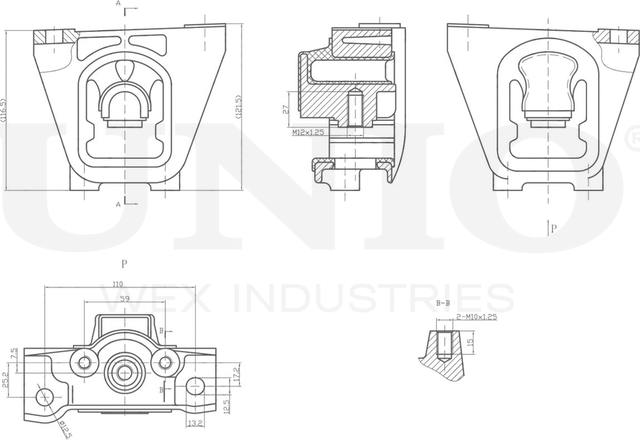 Опора двигателя (Unio). Артикул RMP-15056